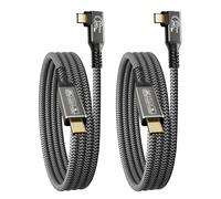 CAKOBLE usb c data cable 2m,[2-Pack 2m] [20Gbps,240W,4K@144Hz] USB 3.2 Cable Compatible Thunderbolt 4 /Thunderbolt 3 5K@60Hz usbc monitor cable For iPhone16,MacBook,Samsung 24,90 degree usb c cable