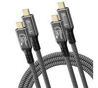 CAKOBLE usb c data cable 2m,[2Pack 2m+2m] [20Gbps,240W,4K@144Hz] USB 3.2 Cable Compatible Thunderbolt 4 Cable 5K@60Hz usb c monitor cable For eGPU,Laptops,Display,Monitor,Cable usb c to usb c