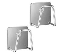 CaKoo Sponge Holder, 2 Pack Sponge Holder for Kitchen Sink, Good Ventilation Performance to Keep The Sponge Dry. (Silver, Stainless Steel)