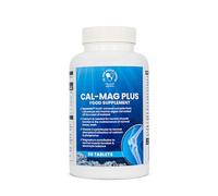 Cal-Mag Plus: 60 Tablets, 600mg Calcium, 250mg Magnesium, Aquamin, Vitamin D3 & K2, Boron, Phosphorus, 7 Forms of Calcium & 5 Forms of Magnesium, High Absorption Bone & Joint Support GMO Free