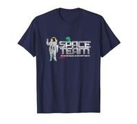 Cal, Splurt and The Space Team Logo T-Shirt, Men, Navy Blue, Medium