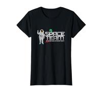 Cal, Splurt and The Space Team Logo T-Shirt, Women, Black, Medium