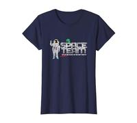 Cal, Splurt and The Space Team Logo T-Shirt, Women, Navy Blue, Medium