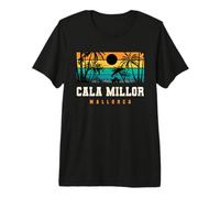 Cala Millor Mallorca East Coast Beach Sunset Design Premium T-Shirt