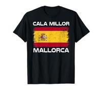 Cala Millor Mallorca Spain Flag Design Proud Spanish Flag T-Shirt