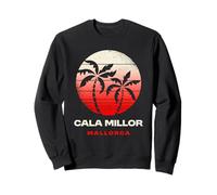 Cala Millor Mallorca Spain Palm Tree Beach Sunset Design Sweatshirt