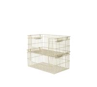 Cala Open Stackable Basket H13 cm Set of 2 Cashmere