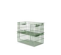 Cala Open Stackable Basket H13 cm Set of 2 Verdant Green