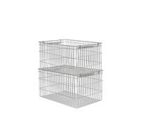 Cala Stackable Baskets Set of 2 Stainless Steel