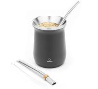 Calabash Stainless Steel Yerba Mate Gourd Set (Black)