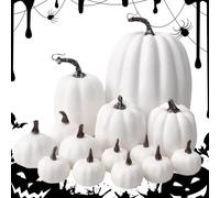 Calabazas Para Decorar - Juego De Calabazas De Espuma Falsas Para Halloween | 14 Piezas Decoraciones De Otoño, Halloween Para Fiesta Festival Vacaciones Porche Interior Y Exterior Estacional
