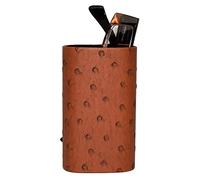 Calabria Desktop Eye Glasses Holder Soft Lining Weighted Base Eyeglasses Stand Case Desks Nightstands PU Leather Mens Womens, Brown, 1 Count (Pack of 1)