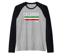 Calabria Italy Italian Flag Raglan Baseball Tee