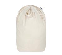 CALACH Canvas Laundry Bags with Handles & Square Base 13.8"x 13.8", Large Heavy Duty Laundry Basket Hamper Liner, College Dorm Washable Drawstring Cotton Dirty Clothes Bag (Beige,1 Pack)