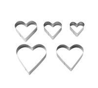 Calager 1 Set Cookie Cutter Stainless Steel Heart Cookie Mold Easy to Clean Versatile Baking Mold for Home Kitchen Shaped Small Cookie Cutters Kitchen Baking Suitable for Birthday Celebrations Silver