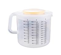 Calager 2500ml Measuring Cup Food Grade Large Capacity Good Seal Effect Plastic Clear Measuring Cup Scale Mixing Bowl with Lid for Baking Clear