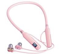 Calager Earbud High Fidelity Comfortable IPX5 Waterproof Bluetooth-compatible5.3 Neckband Stereo Sports Earbud for Calling Pink