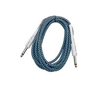 Calager Instrument Cables Anti-interference Guitar Cable Straight to Right Angle Bass Cord Instrument Lead OFC Conductor HiFi Electric Guitar Cable Cord for Audio Box Blue