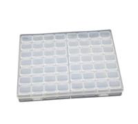 Calager Nail Accessory Storage Box Detachable 56 Grids Transparent Visible Clear Plastic Empty Container for Art Craft Sewing Screw Rock Collection Fishing Tackle, Bead Jewelry Display Holder Clear