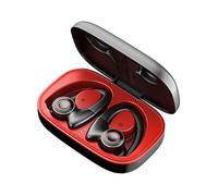 Calager Wireless Headset Adjustable Automatic Pairing Comfortable Bluetooth-compatible5.0 Dynamic Sports Ear Hook Earphone for Calling Red