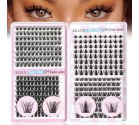 CALAILIS Eyelash Extensions, 4 Styles, 352 Pieces, Cluster Lashes, D Curl, 10-16 mm, DIY Individual Eyelashes, Mega Volume and Reusable, Soft and Comfotable All Day (F08+S07+M02+A14)