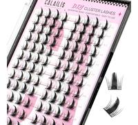 CALAILIS Eyelash Extensions, Manga Lashes, 96 Pieces, D Curl, DIY Individual Eyelashes, Mega Volume and Reusable Cluster Lashes, Super Thin Band and Soft Comfotable All Day (JL)