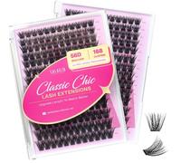 CALAILIS Individual Eyelashes, 168 Pieces, DIY Individual Eyelashes, D Curl, Individual Eyelash Extensions, Volume Eyelash Clusters (0.07-56D, 10-16 Mix)
