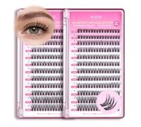 CALAILIS Individual Eyelashes, 192 Pieces, DIY Individual Eyelashes for Self-Application of Lash Extesnion at Home, 10-16 mm D Curl Cluster Individual Lashes, 702, Pack of 2