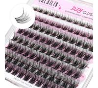 CALAILIS Wimpern Einzeln, 96 Pcs DIY Einzelne Wimpern Für Die Selbstanwendung Von Lash Extesnion Zu Hause, 10-16mm D Curl Cluster Individual Lashes (HD17-MIX)