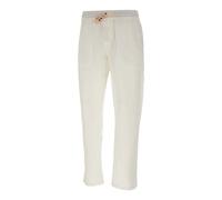 Calais Trousers, male, MC2 Saint Barth, Straight Trousers, White, S, Trousers S