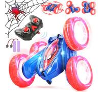 Calantre 4WD Monster Truck 360° RC Car Toys for 3-12 Year Old Boys & Girls, Spider RC Stunt Car with LED Lights, All-Terrain, Multiplayer Racing, Double-Sided Driving Stunts