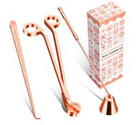 Calary 3 in 1 Candle Care Kit - Wick Trimmer, Snuffer & Dipper Set (Rose Gold)