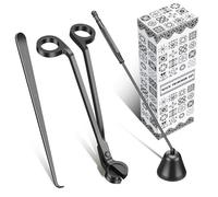 calary Candle Wick Trimmer, Candle Snuffer and Wick Dipper & Candle Accessory Set, 3 in 1 Candle Care Kit for Candle Lover (Black)