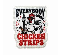 CALATALLY Everybody Loves Chicken Strips Patch 3 Inches Funny Hook and Loop