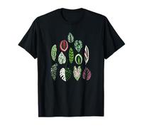 Calathea Varigatea Monstera Plant Leaf Black T-Shirt