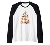Calavera Christmas Tree Colourful Los Sugar Skull Art Raglan Baseball Tee