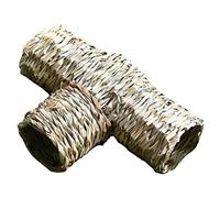 Calayu Grass Tunnel for Small Animals, Natural Grass Tube Hamster House Hideaway for Snack, Rabbit, Guinea Pig, Hamster