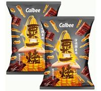 Calbee Grill A Corn Eel Kabayaki Flavour Crispy Snacks 80g (Pack of 2)