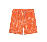 CALBOUNT Boys Swimming Shorts Printed Quick Dry Beach Board Trunks with Mesh Lining Orange Coco 11-12 Years