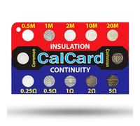 CalCard Electrical Calibration Check Card Insulation & Continuity Resistance Test Card for Multimeters, Insulation Resistance Testers, PAT Testers, Socket Testers, Voltage Multifunction Testers