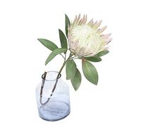 Calcifer 1 Pcs 55 cm The King Protea (Protea Cynaroides) Artificial Flowers Plants for Home Garden Wedding Party Decoration Beige