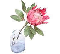 Calcifer 55 cm The King Protea (Protea Cynaroides) Artificial Flowers Plants for Home Garden Wedding Party Decoration, Rose Red, 2 Pcs