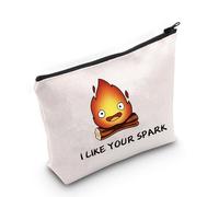 Calcifer Makeup Bag Anime Calcifer Gift Japanese Anime Inspired Gift for Anime Lovers Anime Fire (U.Spark)