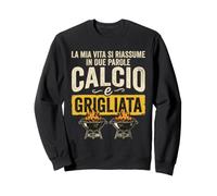 Calcio e Grigliata Design Sportivo Barbecue Uomo Sweatshirt