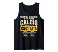 Calcio e Grigliata Design Sportivo Barbecue Uomo Tank Top