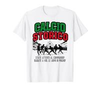 Calcio Storico Silhouette with Italian Saying Calcio Storico Value Graphic T-Shirt