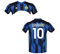 CALCIOGADGETS Lautaro Martinez Inter Official 2023-24 Children's and Men's Adult Replica Authorised Replica Shirt El Toro 10 Home (S), Blue Black
