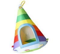 Calcipxx Castle-Style Bird Nest - Hanging Felt Ornament with Conical Design and Large Entrance