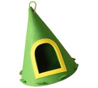 Calcipxx Castle-Style Bird Nest - Hanging Felt Ornament with Conical Design and Large Entrance