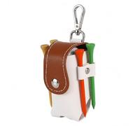 Calcipxx Golf Ball Case, PU Leather Pouch with Belt Loop, Compact Storage for Spare Balls on Course, 12.0 x 8.0 x 15.0 cm (1 PC)